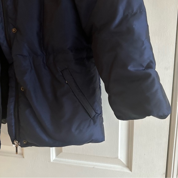 Lauren Ralph Lauren Full Zip Down Puffer Jacket Fur Hood Women's Medium Petite - Picture 4 of 10